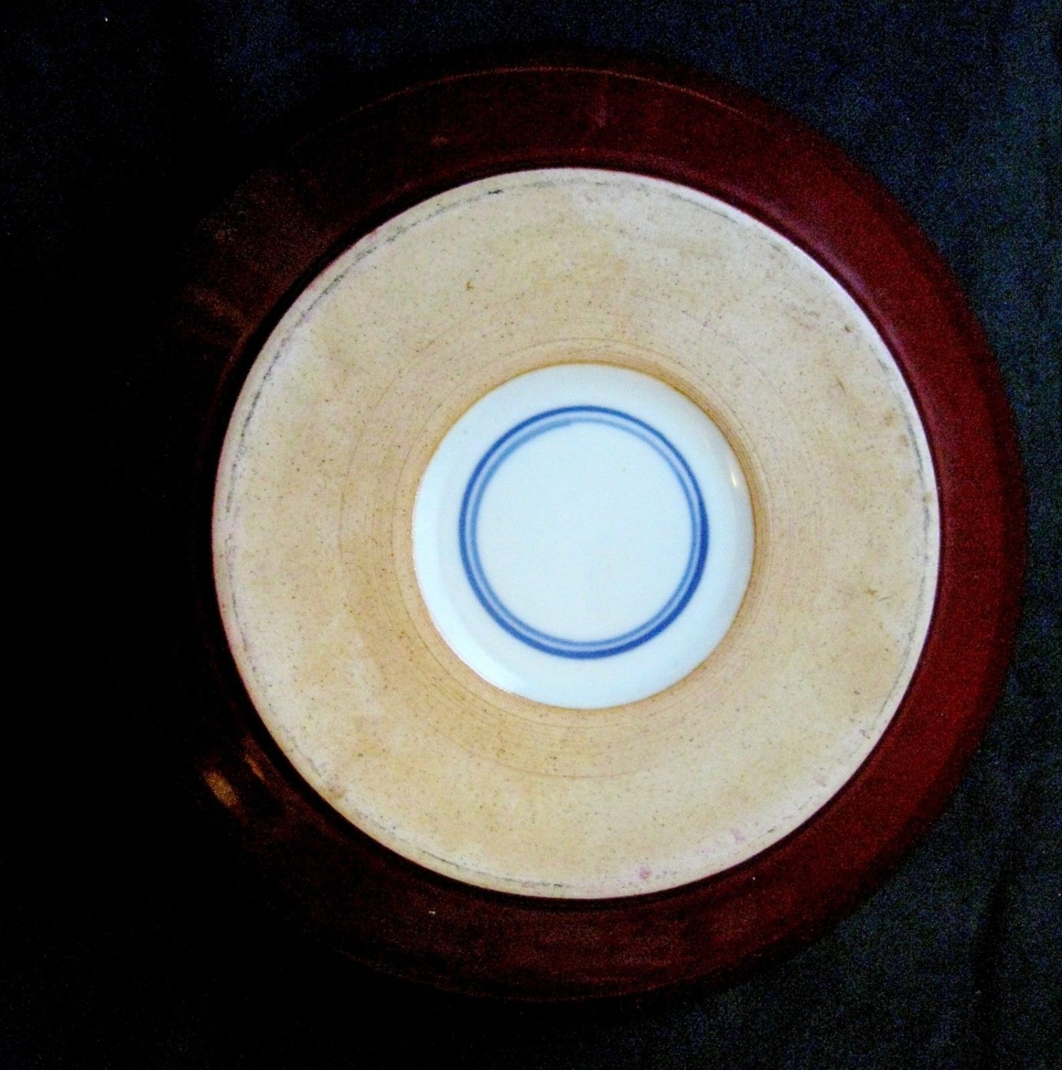 Chinese Porcelain Brushwasher,Sang De Boeuf Glaze,Interior in Celadon Color,19th